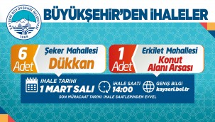 Kayseri Büyükşehir Belediyesi'nden ihaleler