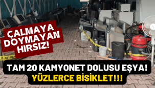 Kayseri'deki hırsızlık operasyonunda 20 kamyonet dolusu eşya ele geçirildi!