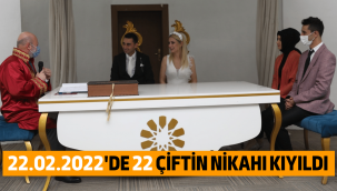 Kocasinan'da 22 çift 22.02.2022 tarihini kaçırmadı