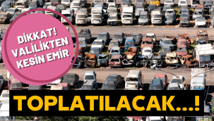 Park halindeki hurda ve terk edilen araçlar kaldırılıyor