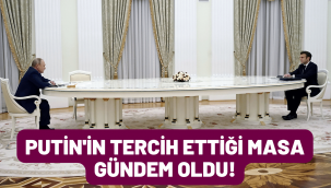 Putin'in Macron ile görüşmesindeki büyük masa gündem oldu!