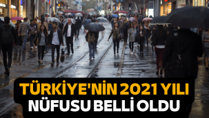 Türkiye'nin 2021 yılı nüfusu belli oldu