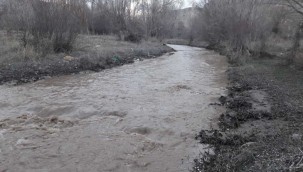 Yeşilhisar Soğanlı'da sel meydana geldi