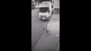 Bisiklet hırsızı kameralara yakalandı