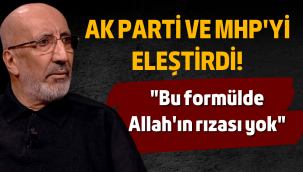 Dilipak'tan Ak Parti ve MHP'nin seçim yasası taslağına eleştiri