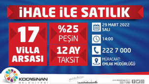 Kocasinan'da villa arsası ihalesine son 2 gün