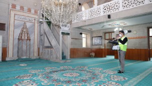 Talas'ta camiler Ramazan'a hazırlanıyor