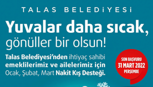 Talas'ta nakit kış desteğine başvurular sürüyor