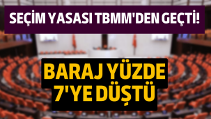 TBMM'de kabul edildi: Seçim barajı düştü!