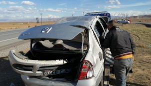 Aracın takla attığı kazada 4 kişi yaralandı