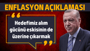 Cumhurbaşkanı Erdoğan'dan enflasyon açıklaması