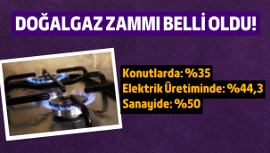 Doğalgaza zam geldi!