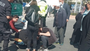 Otobüsün çarptığı vatandaş ağır yaralandı