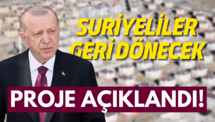 Cumhurbaşkanı Erdoğan duyurdu: 1 milyon Suriyeli'nin geri dönüşü için proje!