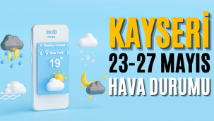 Kayseri 23-27 Mayıs hava durumu
