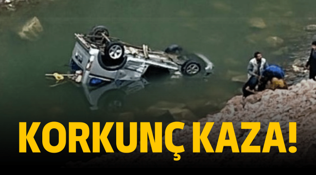 Kayseri'nin Pınarbaşı ilçesinde korkunç kaza: Araç dereye uçtu!
