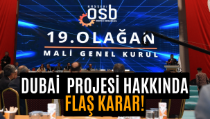 Kayseri OSB'den flaş karar! Dubai TTM Projesi kapatıldı!