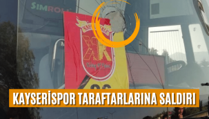 Kupa finaline giden Kayserispor taraftarlarının otobüsüne taşlı saldırı!