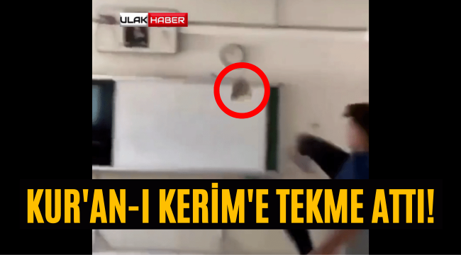 Antalya Serik'te Kur'an-ı Kerim'i tekmeleyen öğrenciye sert tepkiler!