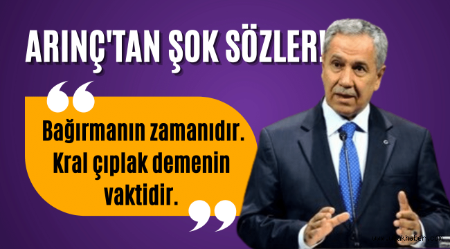 Arınç: Majestelerinin gazetecileri var, kral çıplak demenin vaktidir