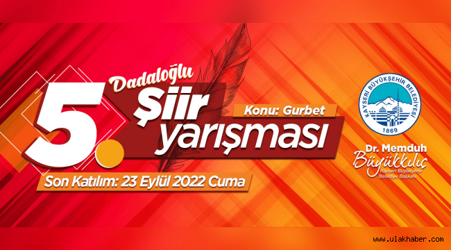 Büyükşehir'in 5. Şiir Yarışması "Dadaloğlu" temalı yapılacak