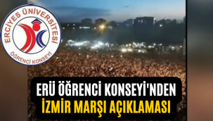 ERÜ Öğrenci Konseyi'nden İzmir Marşı açıklaması
