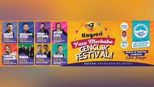 Kayseri'de 'Yaza Merhaba Gençlik Festivali' düzenlenecek