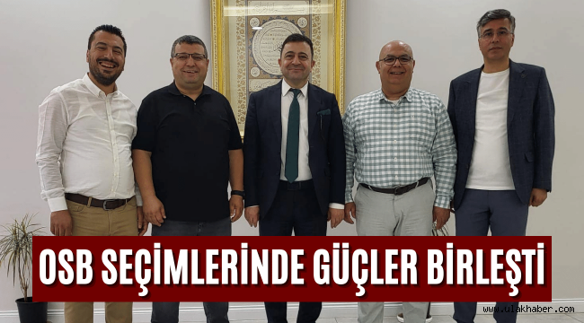 Kayseri OSB adayları Bozkurt ve Yalçın'ın listeleri birleşti