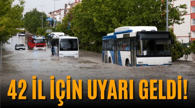 Meteoroloji'den 42 ile sarı ve turuncu kodlu uyarı geldi