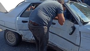 Yesilhisar'da yolcu otobüsü ile otomobil çarpıştı