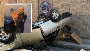 Zincirleme kazada, araçta sıkışan bebeği itfaiye kurtardı