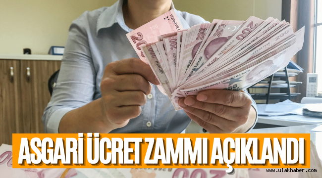 Asgari ücret net 5 bin 500 lira oldu