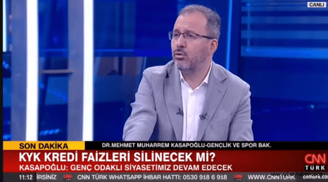 Bakan Kasapoğlu: KYK kredisi faizleri silinecek mi? sorusunu yanıtladı!