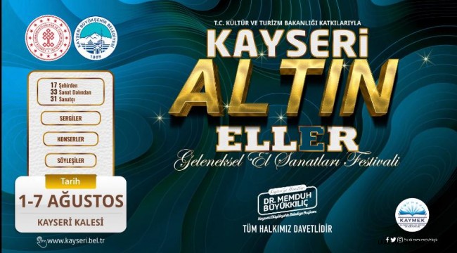 Büyükşehir'den Kayseri'de Altın Eller Festivali