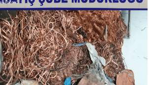 Kayseri'de 350 bin lira değerinde çalıntı kablo ele geçirildi