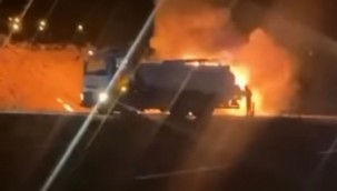 Şehirlerarası yolcu otobüsünde yangın çıktı