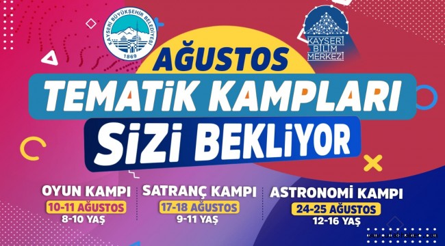 Büyükşehir'in Ağustos Tematik Kampları için kayıtlar başladı