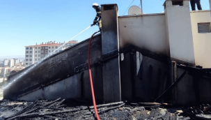 Çatı tamiratı sırasında facianın eşiğinden dönüldü