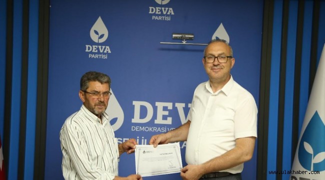 DEVA Partisi Özvatan'a ilçe başkanı atadı