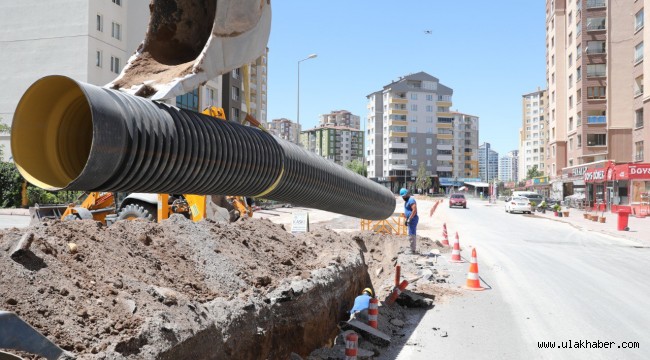 KASKİ, yağmur suyu hattı imalatına hız verdi