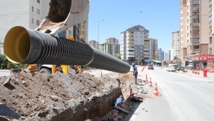 KASKİ, yağmur suyu hattı imalatına hız verdi