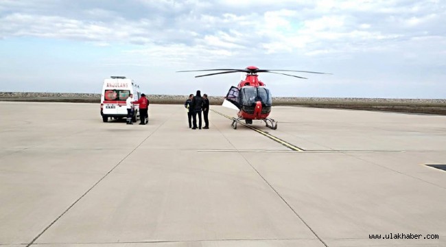 Kayseri'de hava ambulans Hızır gibi yetişti 