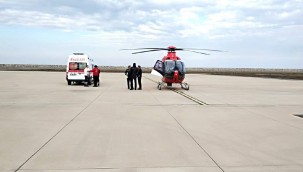 Kayseri'de hava ambulans Hızır gibi yetişti 