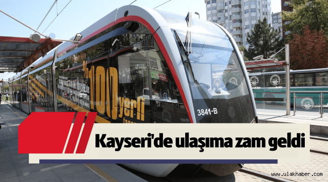 Kayseri'de şehir içi toplu ulaşım biletlerine zam geldi!