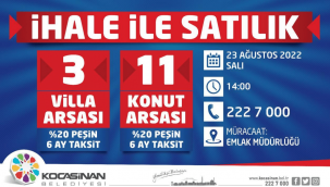 Kocasinan'dan yüzde 20 peşin, 6 ay taksitli yatırım fırsatı