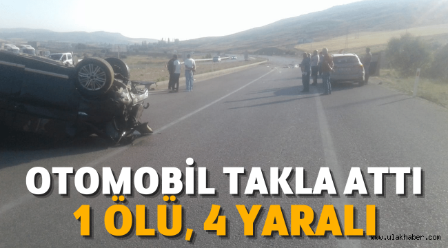 Pınarbaşı yolunda tafik kazası: 1 ölü, 4 yaralı