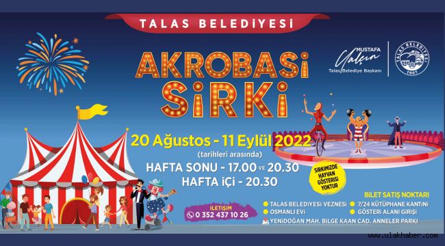 Talas'ın Akrobasi Sirki, kapılarını açıyor