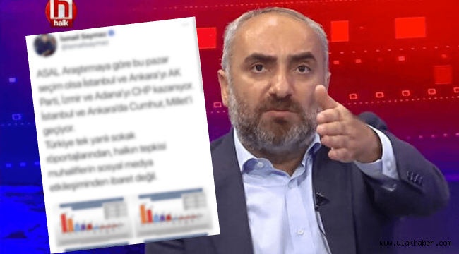 İsmail Saymaz, Ak Parti'nin önde olduğu seçim anketi tweetini sildi!