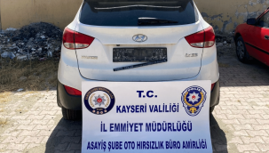 Kayseri'de çalınan araç sahibine teslim edildi