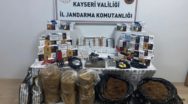Kayseri'de kaçak tütün operasyonu: 1 gözaltı